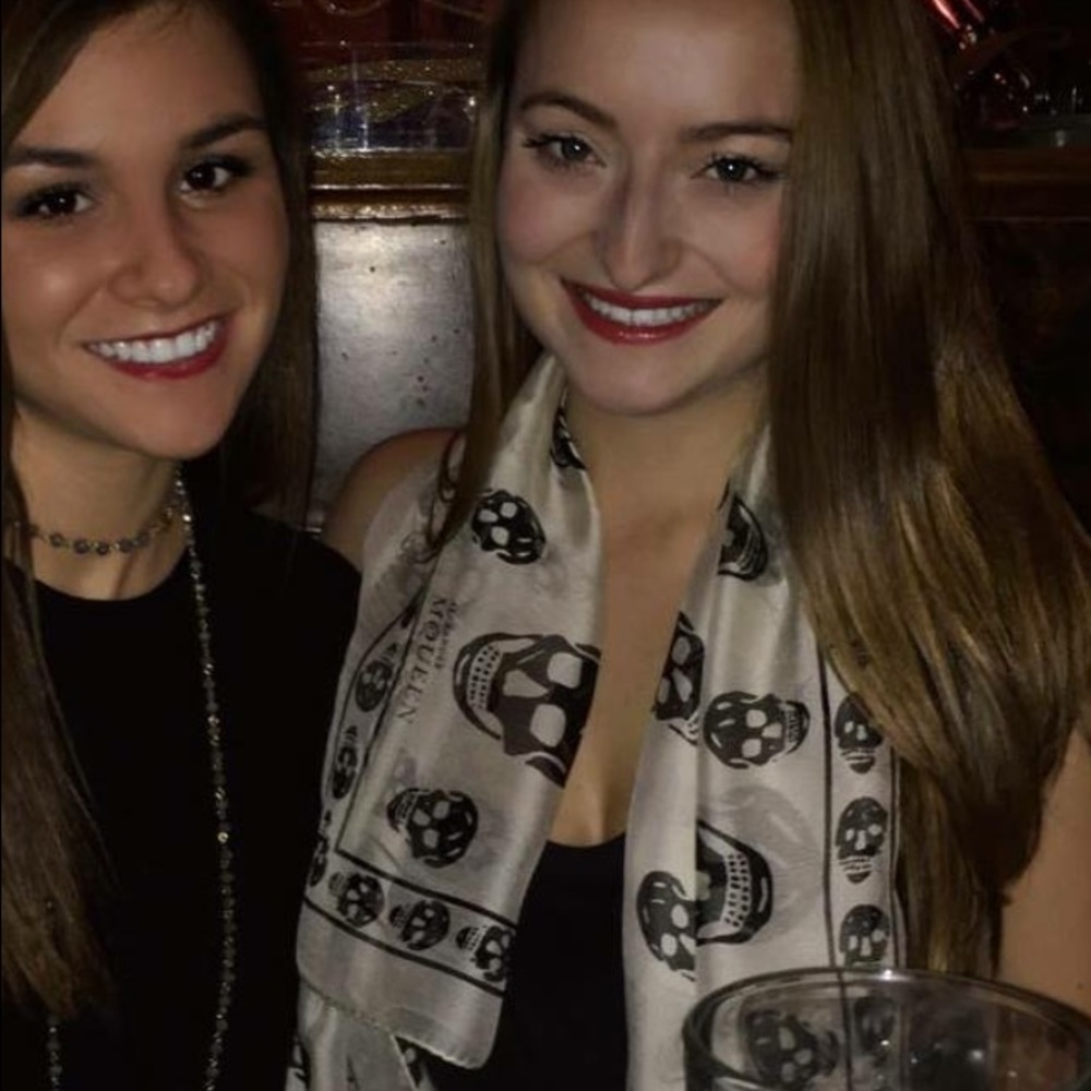 Alexander McQueen Skull Silk Chiffon Scarf